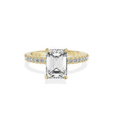 Classic Pave Solitaire Engagement Ring