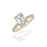 Classic Pave Solitaire Engagement Ring