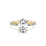 Classic Pave Solitaire Engagement Ring