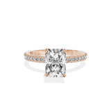 Classic Pave Solitaire Engagement Ring