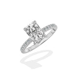 Classic Pave Solitaire Engagement Ring