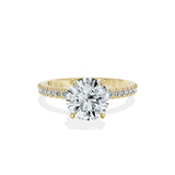 Classic Pave Solitaire Engagement Ring