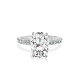 Classic Pave Solitaire Engagement Ring