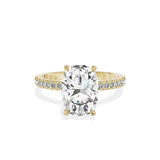 Classic Pave Solitaire Engagement Ring