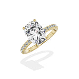 Classic Pave Solitaire Engagement Ring