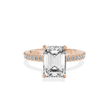 Classic Pave Solitaire Engagement Ring