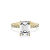 Classic Pave Solitaire Engagement Ring