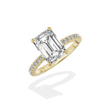 Classic Pave Solitaire Engagement Ring