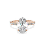 Classic Pave Solitaire Engagement Ring