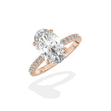 Classic Pave Solitaire Engagement Ring