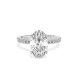 Classic Pave Solitaire Engagement Ring