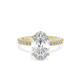 Classic Pave Solitaire Engagement Ring