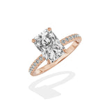 Classic Pave Solitaire Engagement Ring