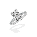 Classic Pave Solitaire Engagement Ring