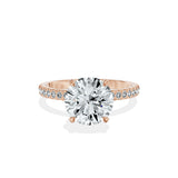 Classic Pave Solitaire Engagement Ring