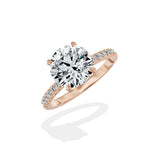 Classic Pave Solitaire Engagement Ring