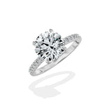 Classic Pave Solitaire Engagement Ring