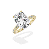 Classic Pave Solitaire Engagement Ring