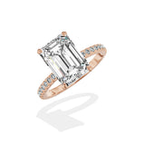 Classic Pave Solitaire Engagement Ring