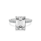 Classic Pave Solitaire Engagement Ring