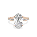 Classic Pave Solitaire Engagement Ring