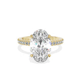 Classic Pave Solitaire Engagement Ring