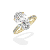 Classic Pave Solitaire Engagement Ring