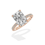 Classic Pave Solitaire Engagement Ring