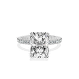 Classic Pave Solitaire Engagement Ring