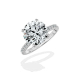 Classic Pave Solitaire Engagement Ring