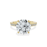 Classic Pave Solitaire Engagement Ring