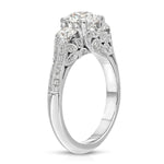 Heirloom Three Stone 1.01 ct Round Engagement Ring in White Gold - The Better Diamonds