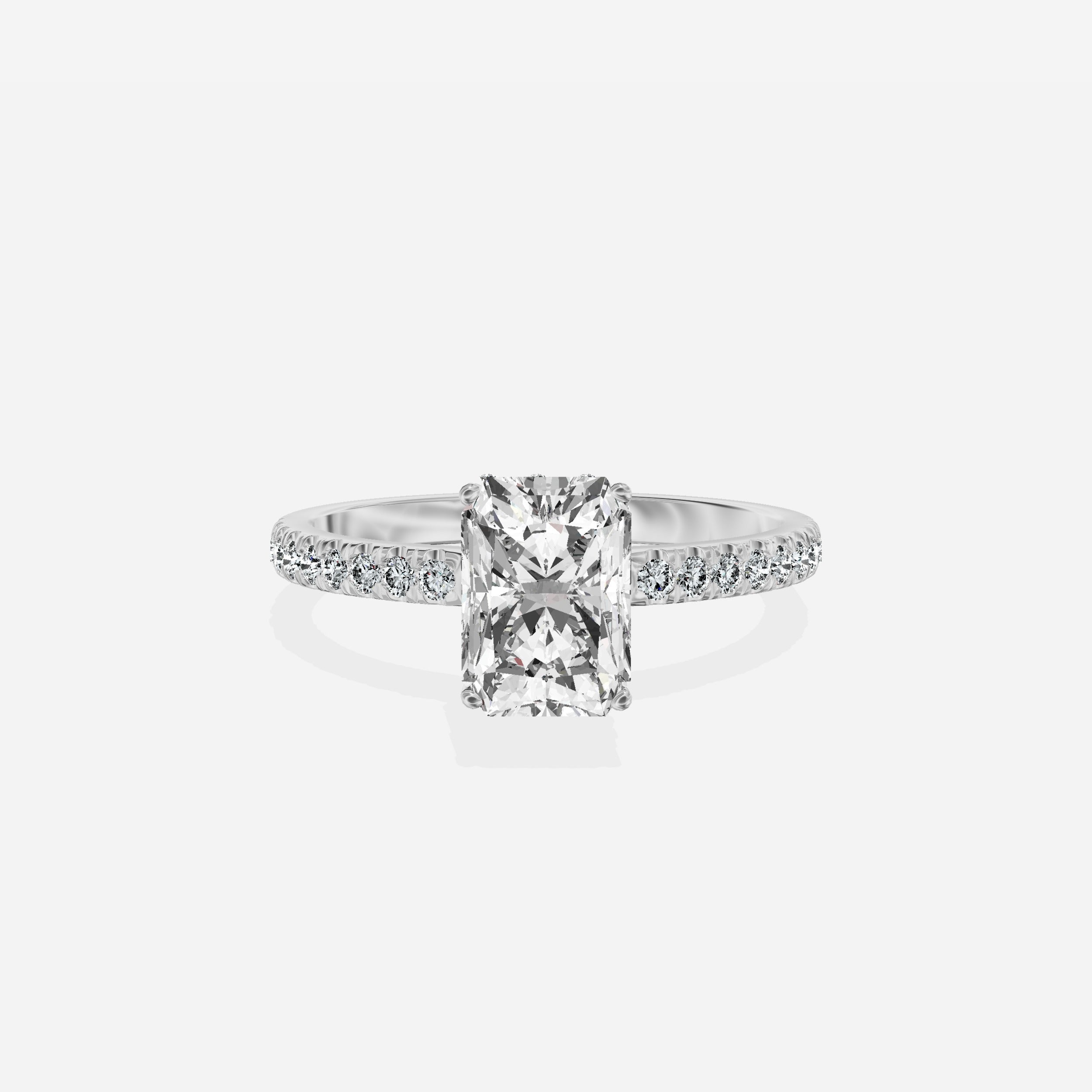 Rose Hidden Halo Engagement Ring