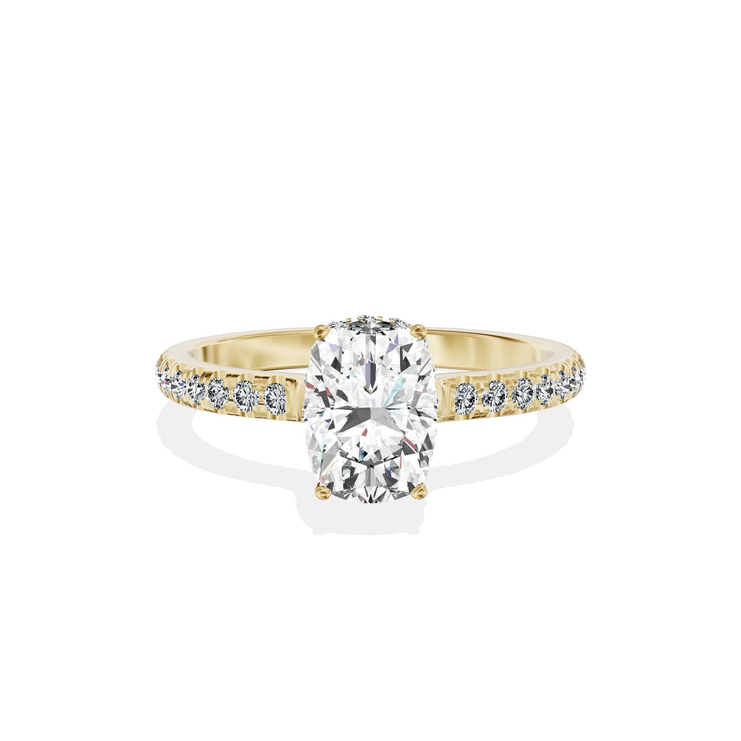 Alluring Hidden Halo Engagement Ring