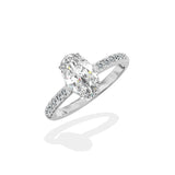 Alluring Hidden Halo Engagement Ring