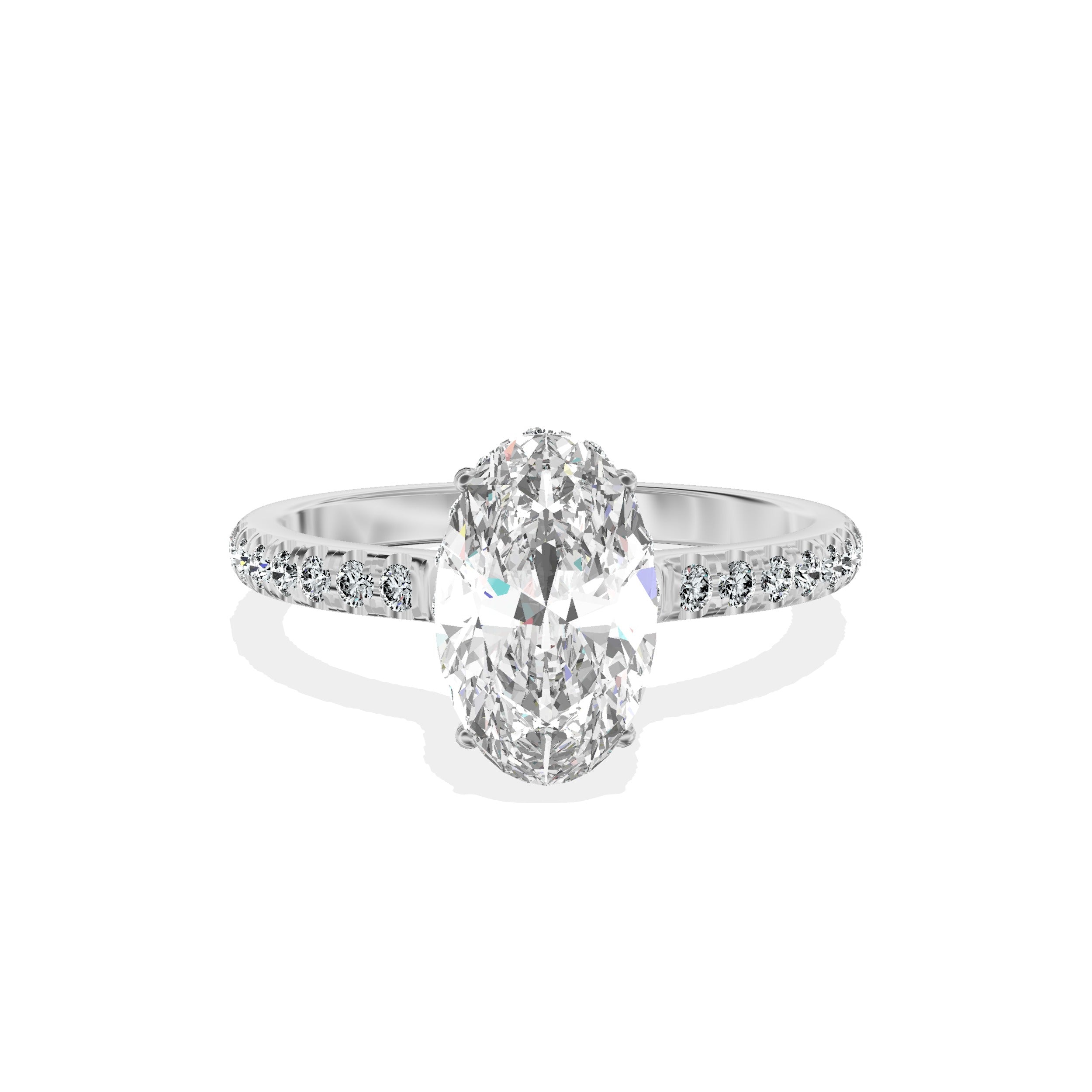 Alluring Hidden Halo Engagement Ring