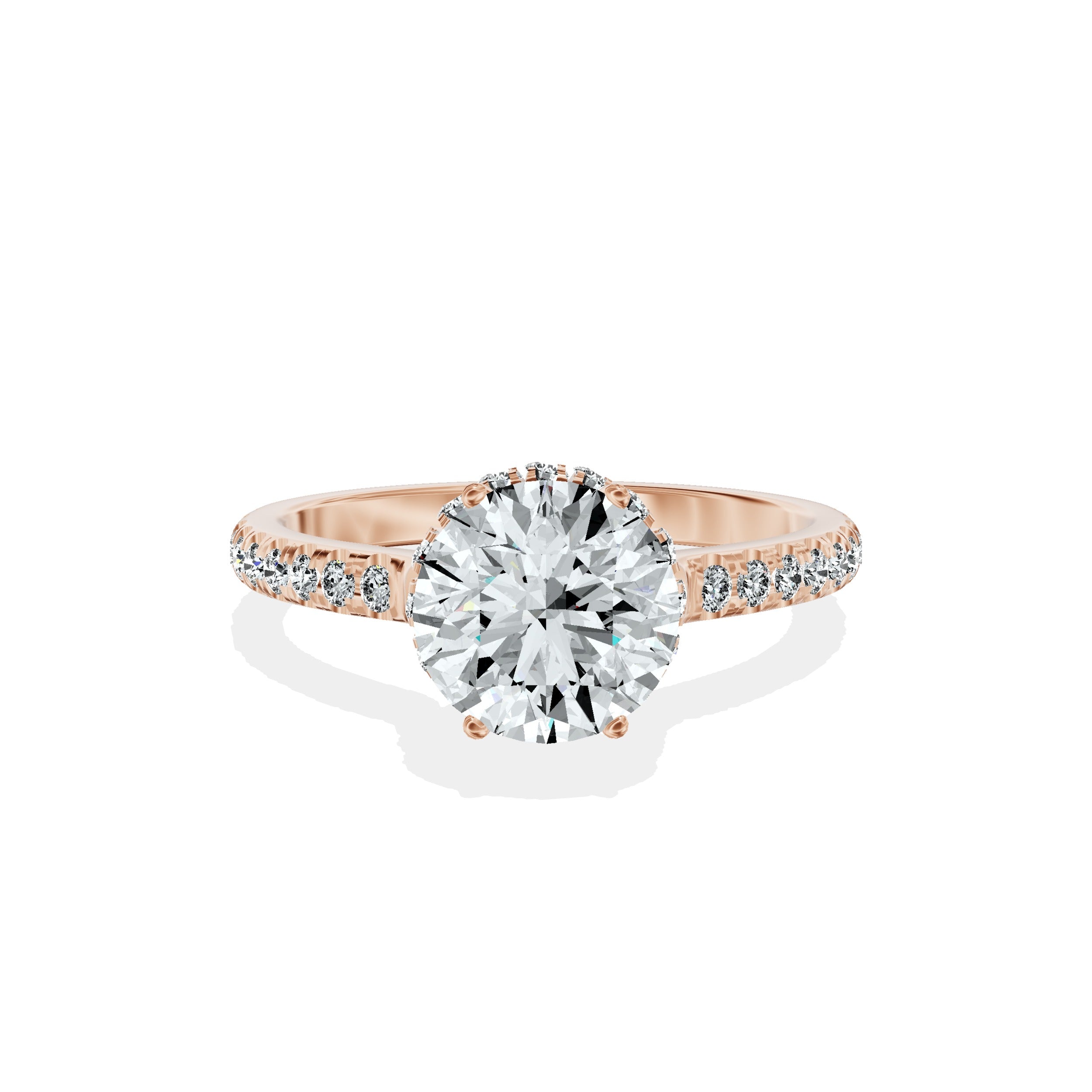 Alluring Hidden Halo Engagement Ring