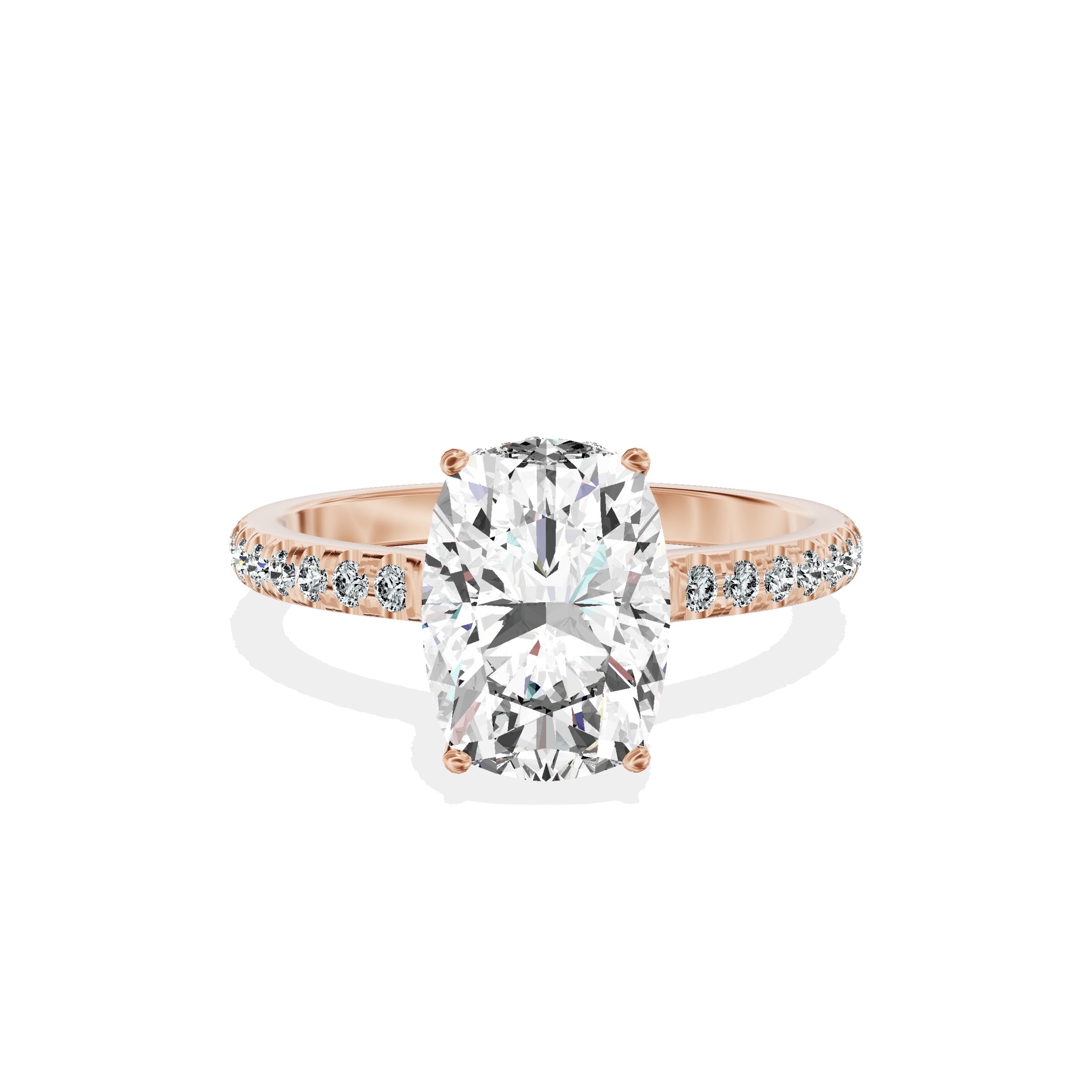 Alluring Hidden Halo Engagement Ring