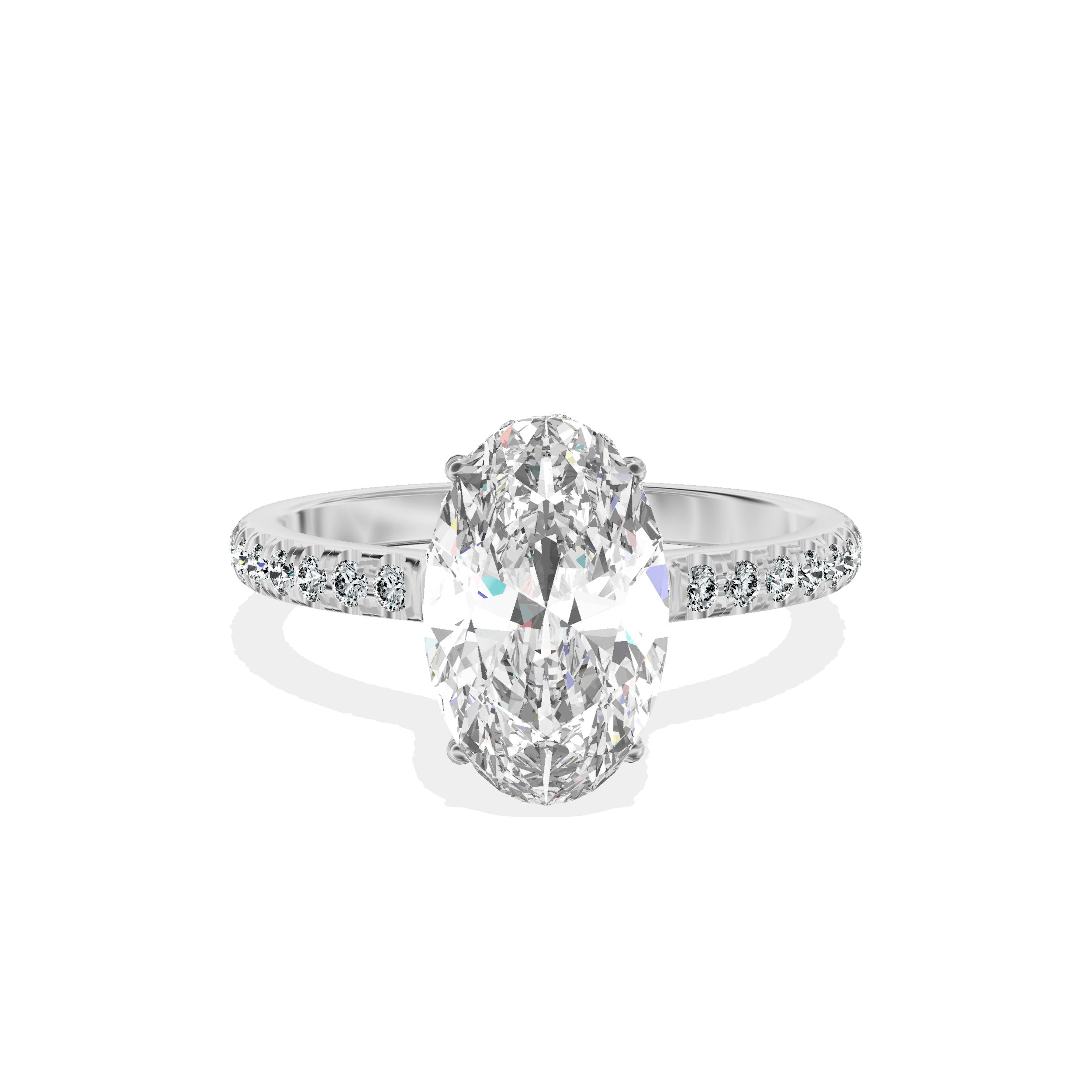 Alluring Hidden Halo Engagement Ring