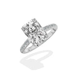 Alluring Hidden Halo Engagement Ring