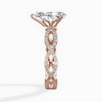 Infinity Band Vintage Style Engagement Ring - The Better Diamonds