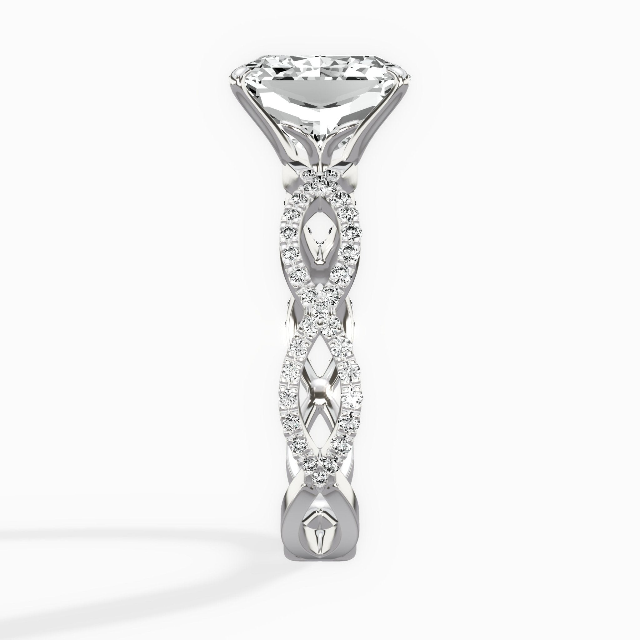 Infinity Band Vintage Style Engagement Ring - The Better Diamonds