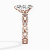 Infinity Band Vintage Style Engagement Ring - The Better Diamonds