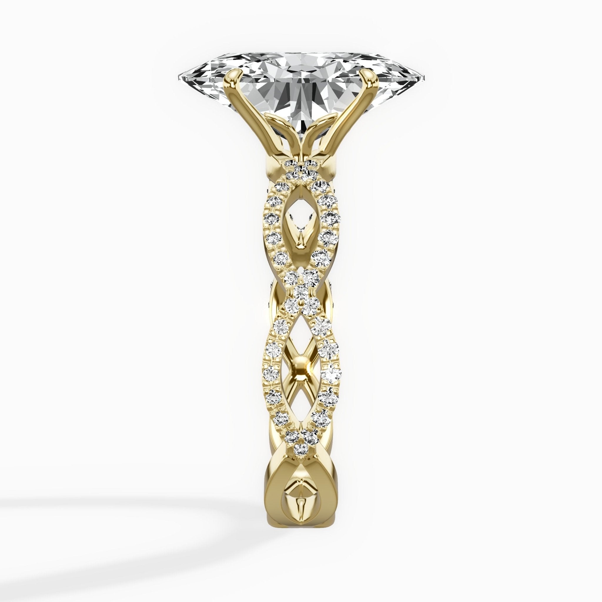 Infinity Band Vintage Style Engagement Ring - The Better Diamonds