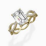 Infinity Band Vintage Style Engagement Ring - The Better Diamonds