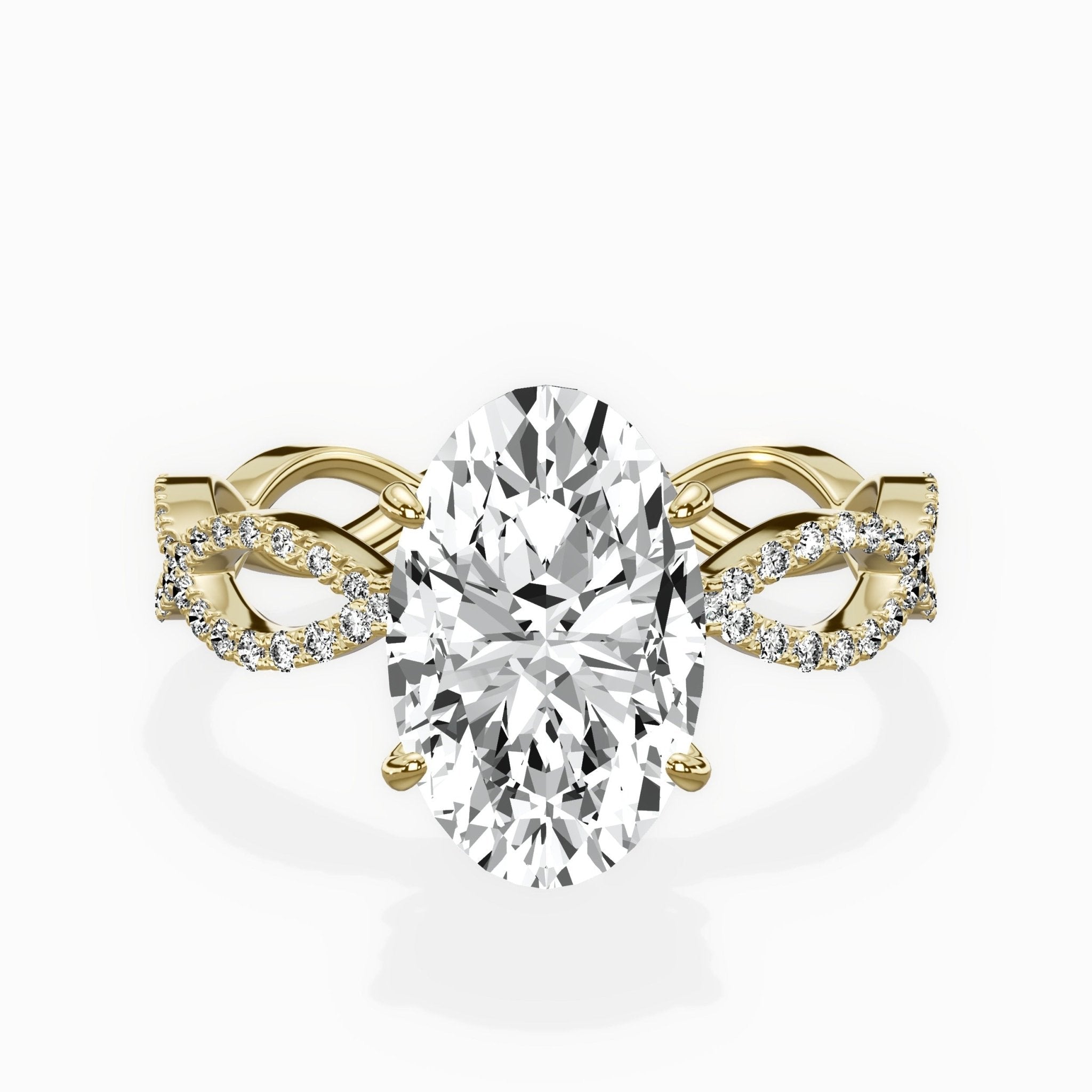 Infinity Band Vintage Style Engagement Ring - The Better Diamonds