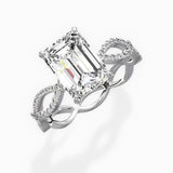 Infinity Band Vintage Style Engagement Ring - The Better Diamonds