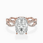 Infinity Band Vintage Style Engagement Ring - The Better Diamonds