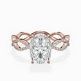 Infinity Band Vintage Style Engagement Ring - The Better Diamonds