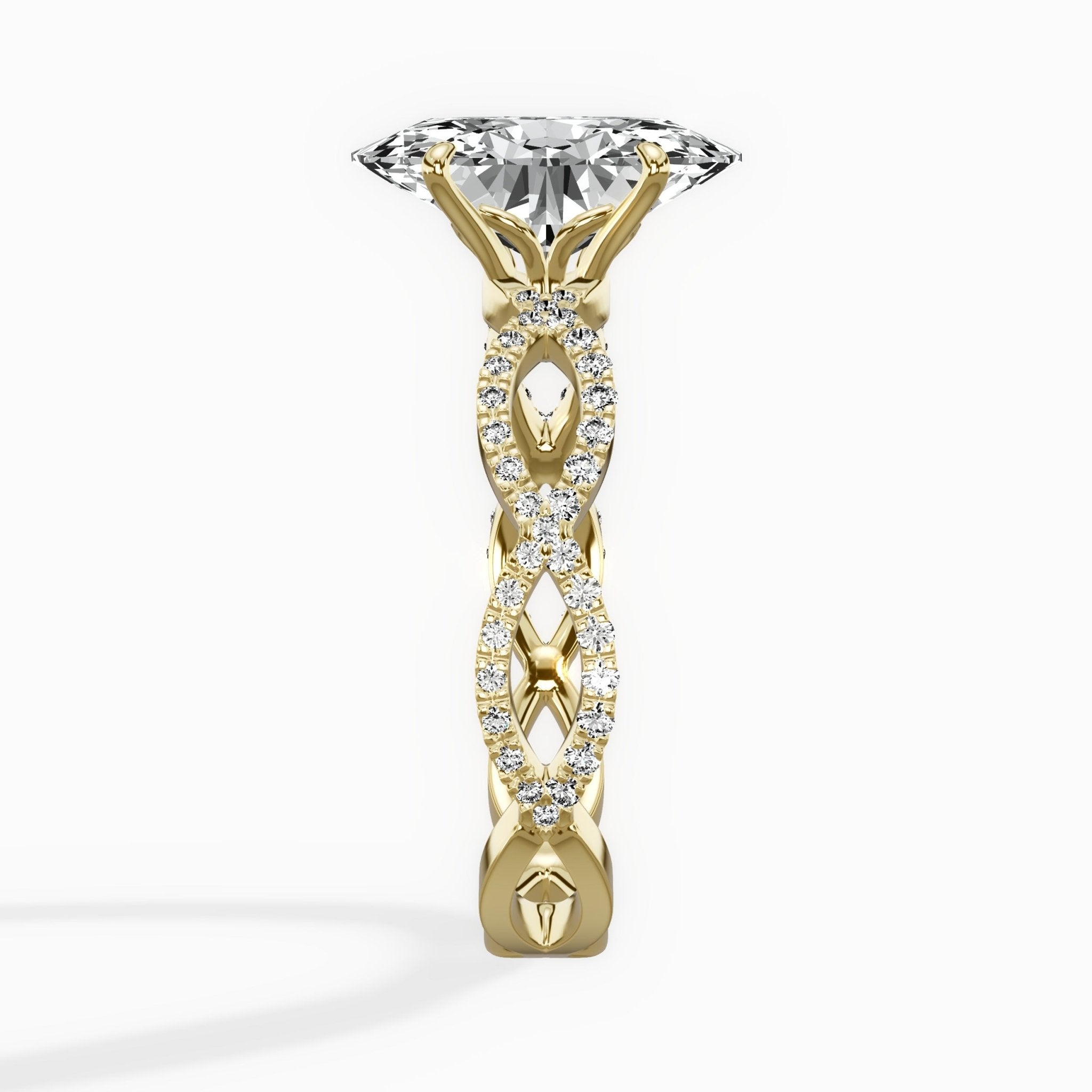 Infinity Band Vintage Style Engagement Ring - The Better Diamonds